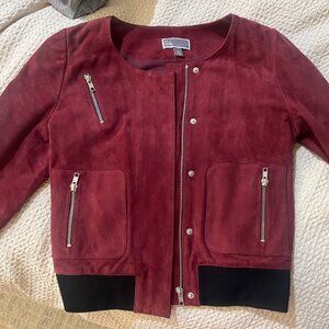 Chelsea 28 dark red suede bomber jacket (XS)